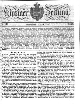 Leipziger Zeitung Samstag 14. Juni 1856