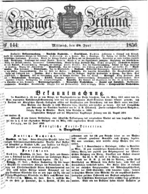 Leipziger Zeitung Mittwoch 18. Juni 1856