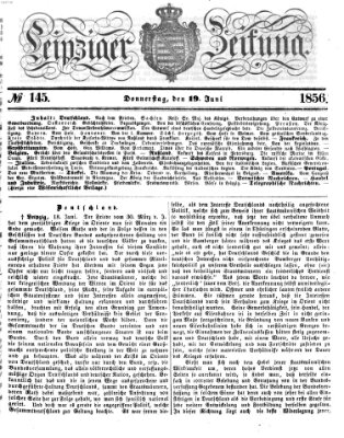 Leipziger Zeitung Donnerstag 19. Juni 1856