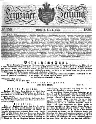 Leipziger Zeitung Mittwoch 2. Juli 1856