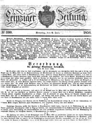 Leipziger Zeitung Sonntag 6. Juli 1856