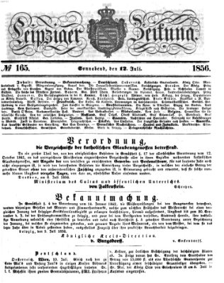 Leipziger Zeitung Samstag 12. Juli 1856