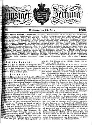 Leipziger Zeitung Mittwoch 16. Juli 1856