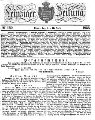 Leipziger Zeitung Donnerstag 17. Juli 1856