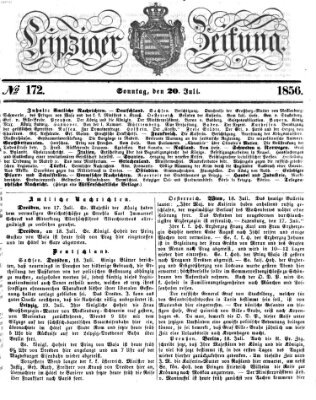 Leipziger Zeitung Sonntag 20. Juli 1856