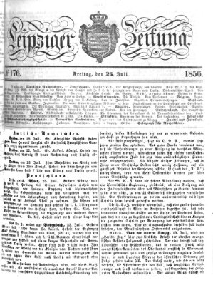 Leipziger Zeitung Freitag 25. Juli 1856