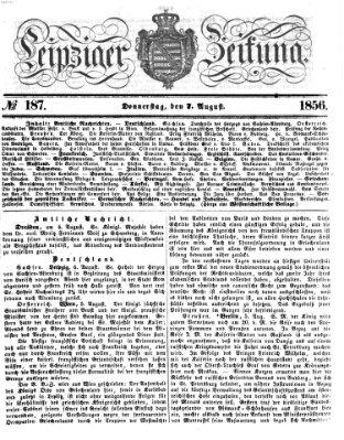 Leipziger Zeitung Donnerstag 7. August 1856