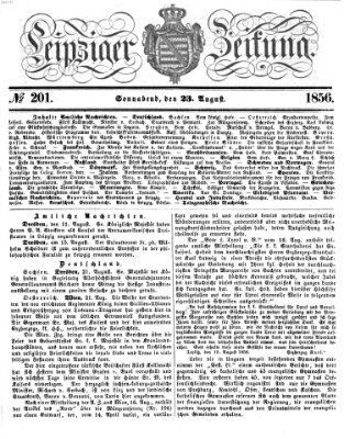 Leipziger Zeitung Samstag 23. August 1856