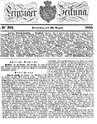 Leipziger Zeitung Donnerstag 28. August 1856