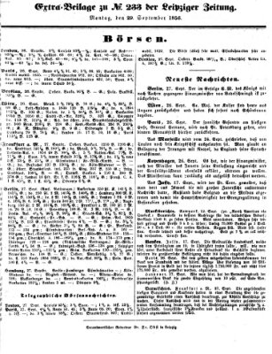 Leipziger Zeitung Montag 29. September 1856