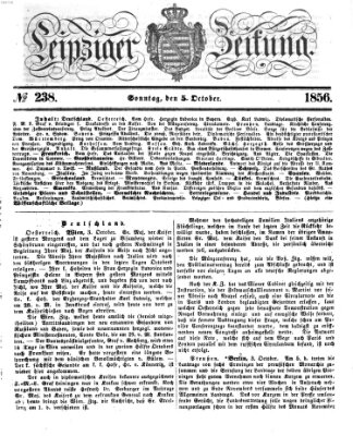 Leipziger Zeitung Sonntag 5. Oktober 1856