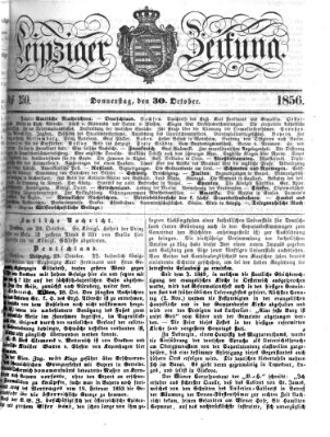 Leipziger Zeitung Donnerstag 30. Oktober 1856