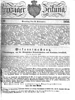 Leipziger Zeitung Sonntag 2. November 1856