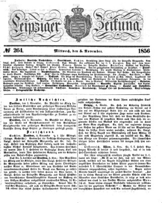 Leipziger Zeitung Mittwoch 5. November 1856