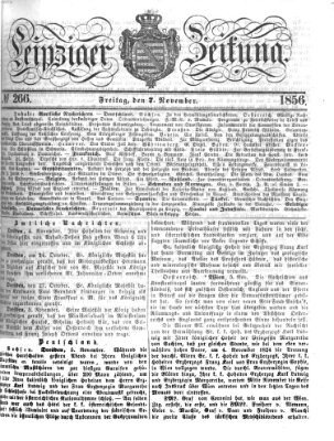 Leipziger Zeitung Freitag 7. November 1856