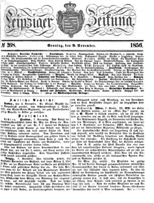 Leipziger Zeitung Sonntag 9. November 1856