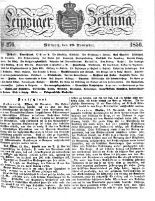 Leipziger Zeitung Mittwoch 19. November 1856