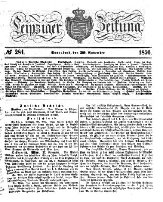 Leipziger Zeitung Samstag 29. November 1856