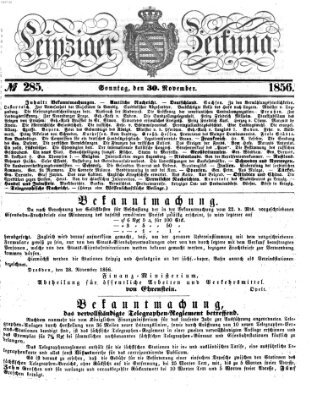 Leipziger Zeitung Sonntag 30. November 1856