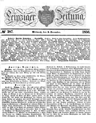 Leipziger Zeitung Mittwoch 3. Dezember 1856