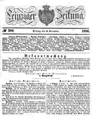 Leipziger Zeitung Freitag 5. Dezember 1856