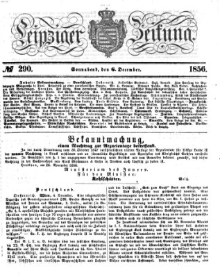 Leipziger Zeitung Samstag 6. Dezember 1856