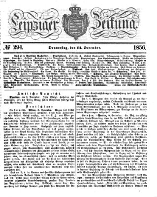 Leipziger Zeitung Donnerstag 11. Dezember 1856