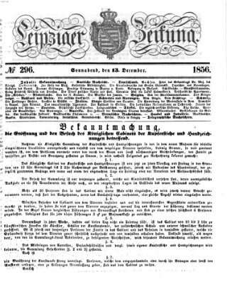 Leipziger Zeitung Samstag 13. Dezember 1856