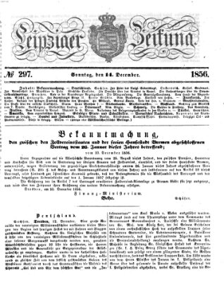 Leipziger Zeitung Sonntag 14. Dezember 1856