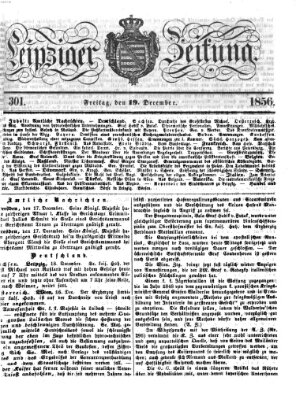Leipziger Zeitung Freitag 19. Dezember 1856
