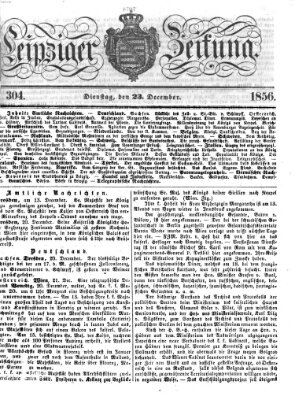 Leipziger Zeitung Dienstag 23. Dezember 1856