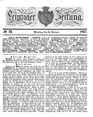 Leipziger Zeitung Sonntag 25. Januar 1857