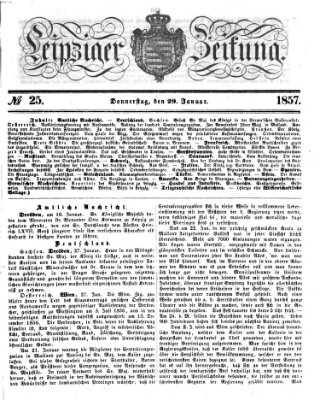 Leipziger Zeitung Donnerstag 29. Januar 1857