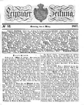 Leipziger Zeitung Sonntag 1. März 1857