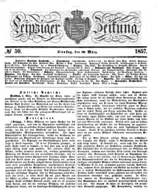 Leipziger Zeitung Dienstag 10. März 1857