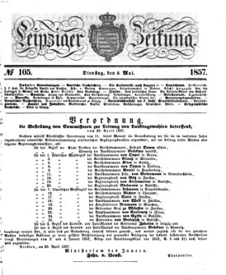 Leipziger Zeitung Dienstag 5. Mai 1857