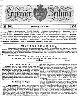 Leipziger Zeitung Mittwoch 6. Mai 1857