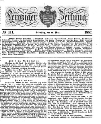 Leipziger Zeitung Dienstag 12. Mai 1857