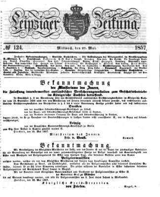 Leipziger Zeitung Mittwoch 27. Mai 1857