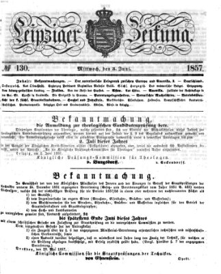 Leipziger Zeitung Mittwoch 3. Juni 1857