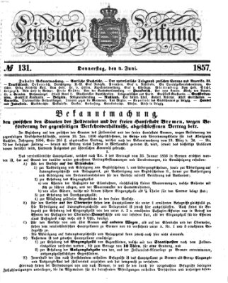 Leipziger Zeitung Donnerstag 4. Juni 1857