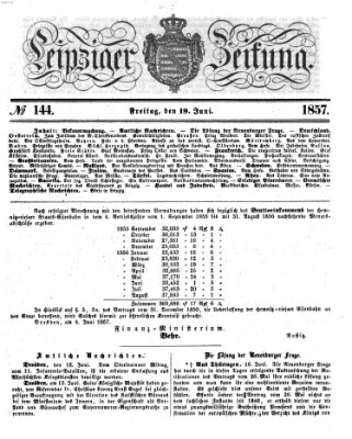 Leipziger Zeitung Freitag 19. Juni 1857