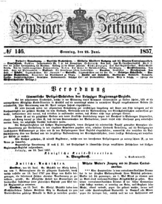 Leipziger Zeitung Sonntag 21. Juni 1857