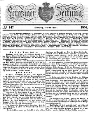 Leipziger Zeitung Dienstag 23. Juni 1857