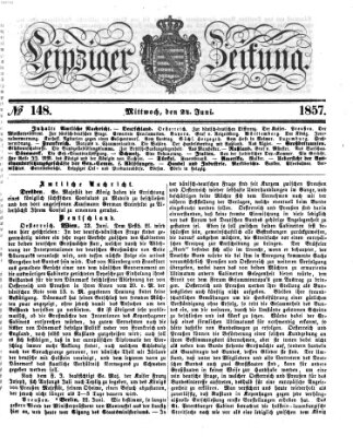 Leipziger Zeitung Mittwoch 24. Juni 1857