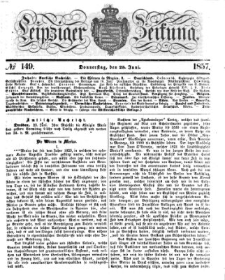 Leipziger Zeitung Donnerstag 25. Juni 1857