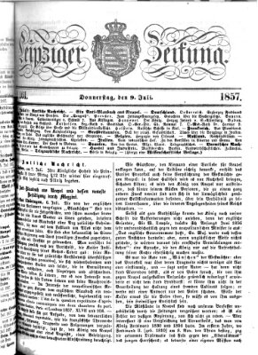 Leipziger Zeitung Donnerstag 9. Juli 1857