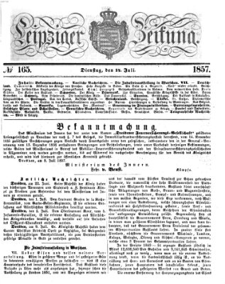 Leipziger Zeitung Dienstag 14. Juli 1857