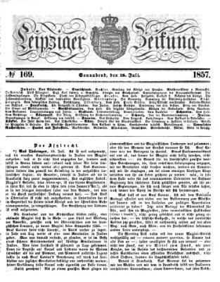 Leipziger Zeitung Samstag 18. Juli 1857