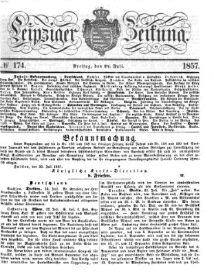 Leipziger Zeitung Freitag 24. Juli 1857